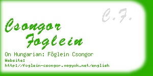 csongor foglein business card