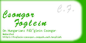 csongor foglein business card